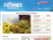 Tablet Screenshot of cuisinesdesiles.com